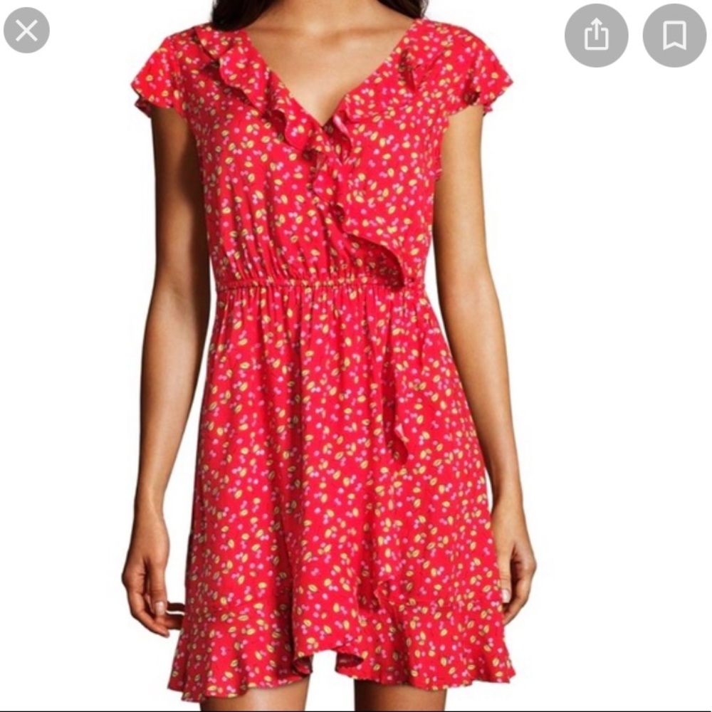 NOT FOR SALE Cherry blossom faux wrap dress